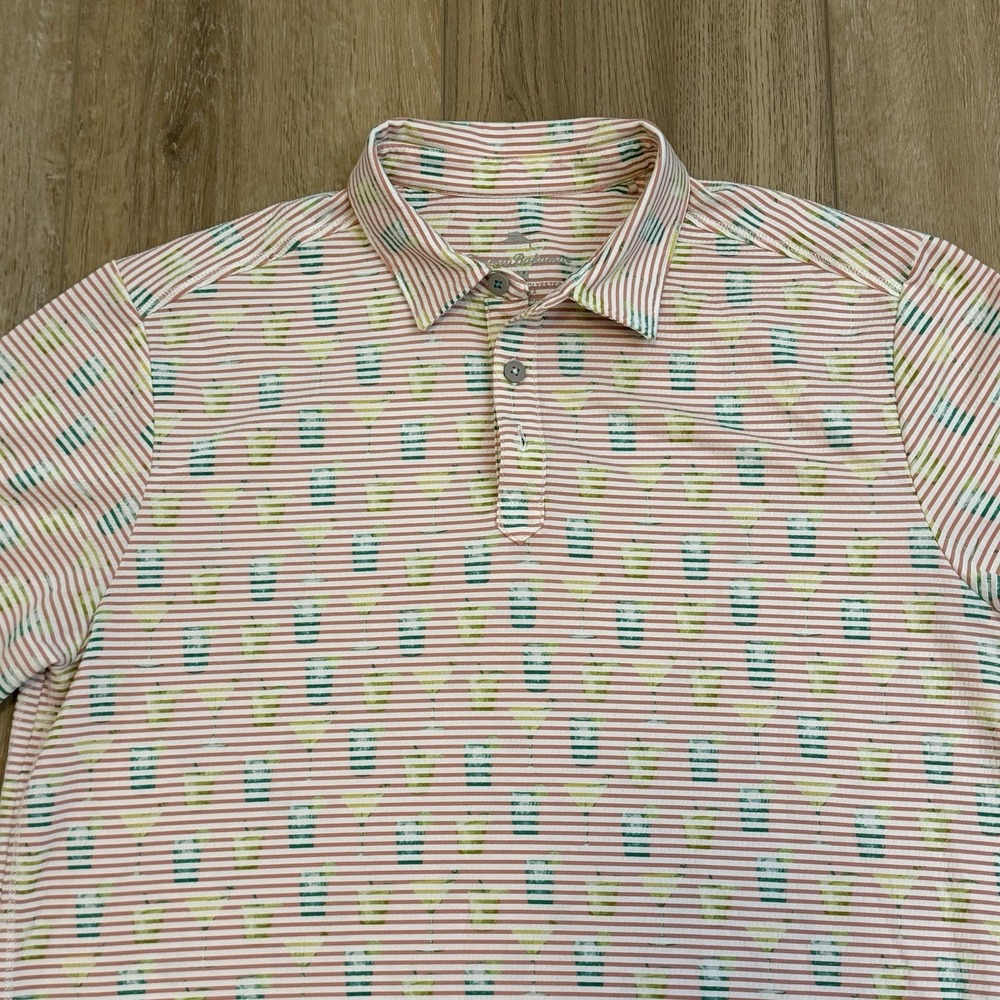 Tommy Bahama Shirt‎ Men's Hawaii Multicolor Stretch Costa Wave Island Drinks
